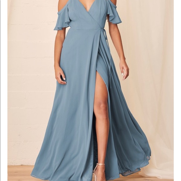 Lulus easy listening slate blue dress XS - Picture 1 of 4